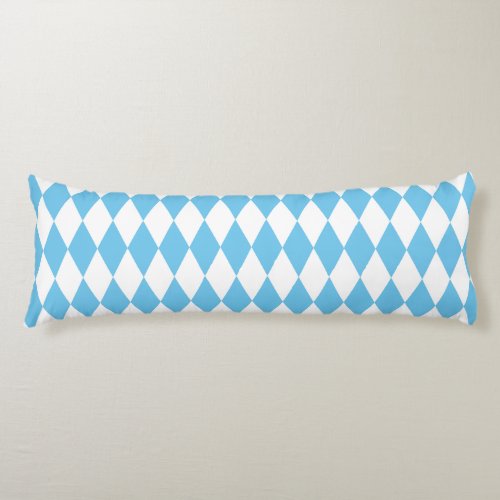 Blue and White Bavaria Rhombus Flag Pattern Body Pillow