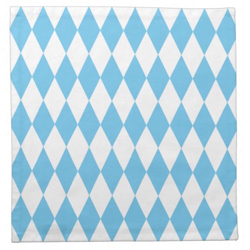 Blue and White Bavaria Rhombus Flag Pattern Cloth Napkin