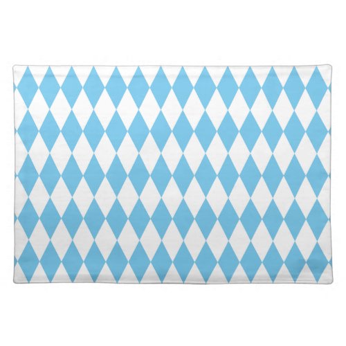 Blue and White Bavaria Rhombus Flag Pattern Cloth Placemat