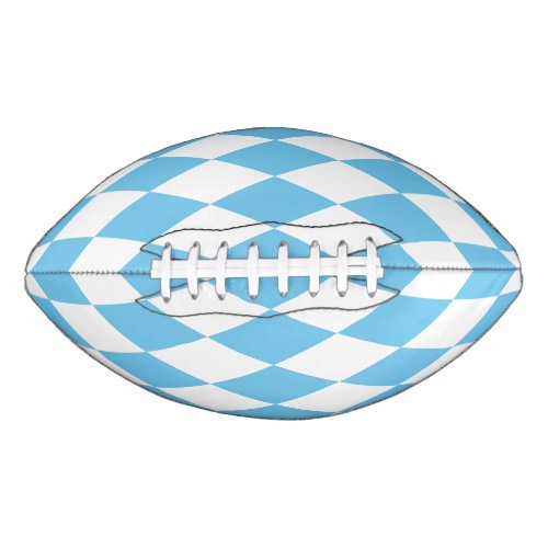 Blue and White Bavaria Rhombus Flag Pattern Football