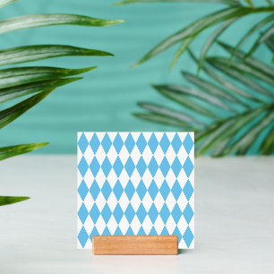 Blue and White Bavaria Rhombus Flag Pattern Holder