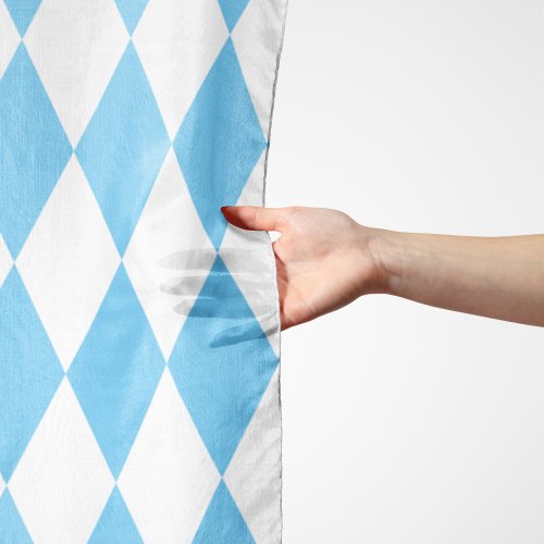 Blue and White Bavaria Rhombus Flag Pattern Scarf