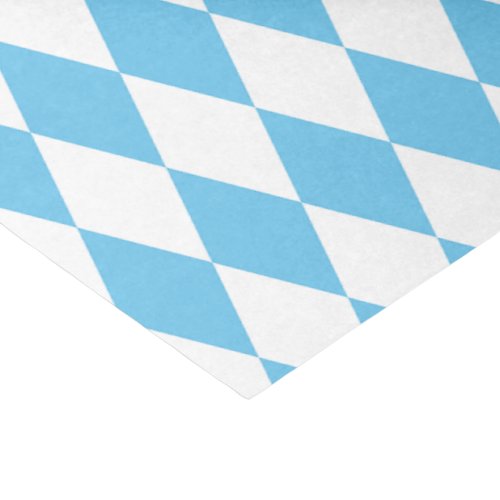 Blue and White Bavaria Rhombus Flag Pattern Tissue Paper