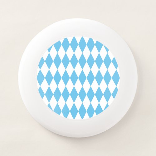 Blue and White Bavaria Rhombus Flag Pattern Wham_O Frisbee