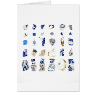 Blue and White Beach China Cards
