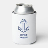 Colorful Pontoon Boat Personalized Can Cooler