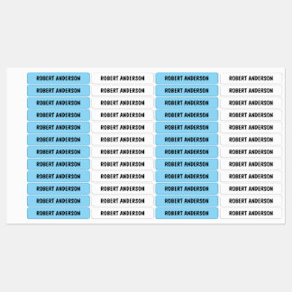 Blue and white boy's waterproof kids' labels