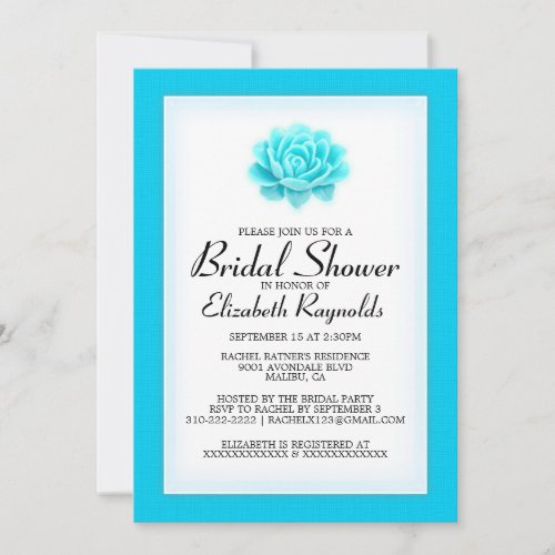 Blue and White Bridal Shower Invitations