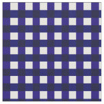Blue And White Buffalo Gingham Plaid Pattern Fabric