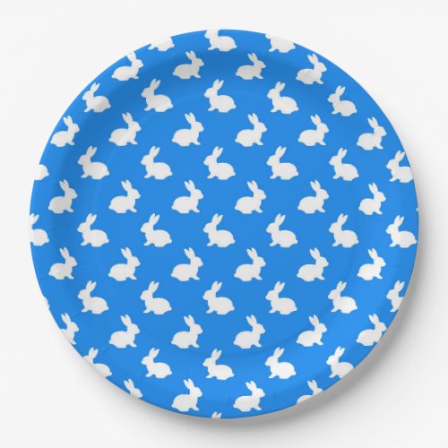 Blue and white Bunny Rabbit Paper Plates