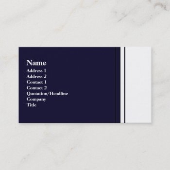 Blue And White Business Card by DonnaGrayson at Zazzle