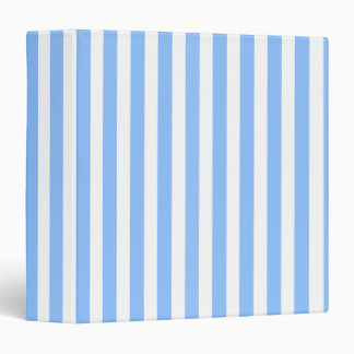Blue and white candy stripes 3 ring binder