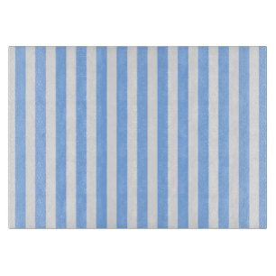 Blue and white candy stripes cutting board