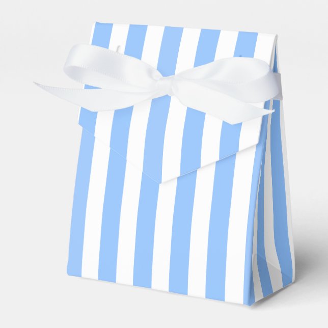 Blue and white candy stripes favor boxes (Front Side)