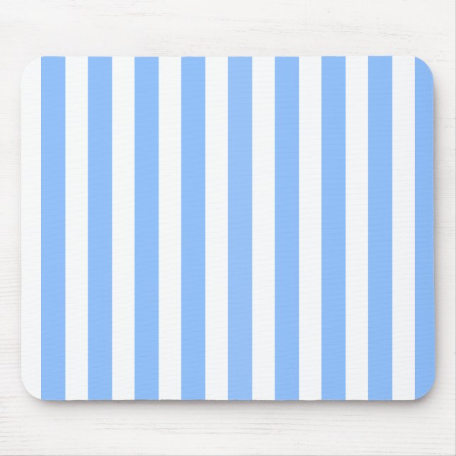 Blue and white candy stripes mouse pad (Front)