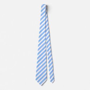 Blue and white candy stripes neck tie