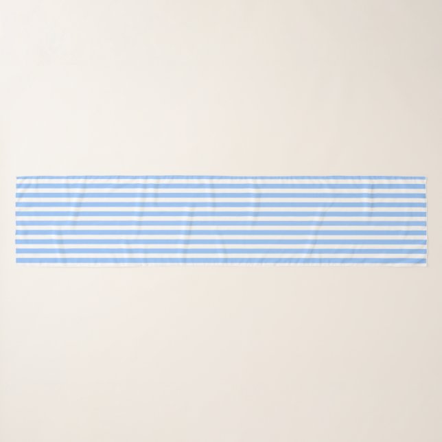 Blue and white candy stripes scarf (Front (Horizontal))