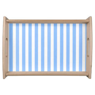 Blue and white candy stripes serving tray