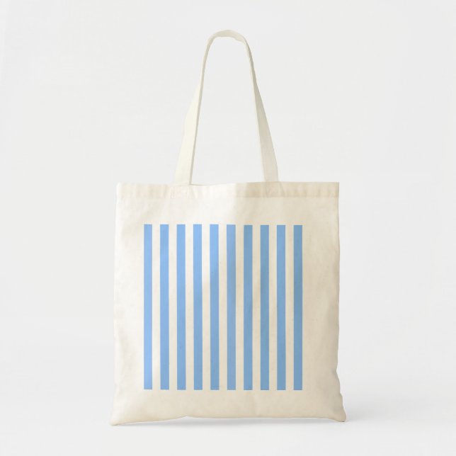 Blue and white candy stripes tote bag (Front)