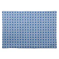Blue and White Cane, Rattan Webbing Cloth Placemat