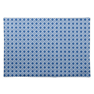 Blue and White Cane   Rattan Webbing Cloth Placemat