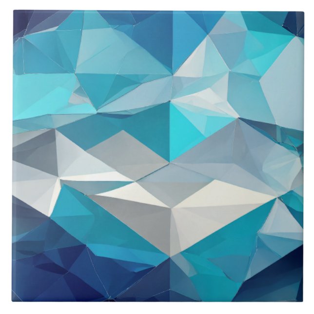 Blue and White Ceramic Tile (Front)