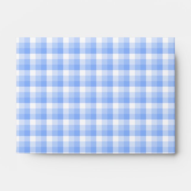 Blue and White Check Pattern. Envelope (Front)