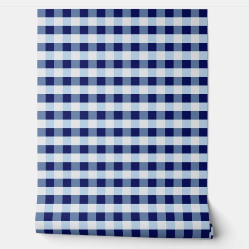 Blue and white check wallpaper 