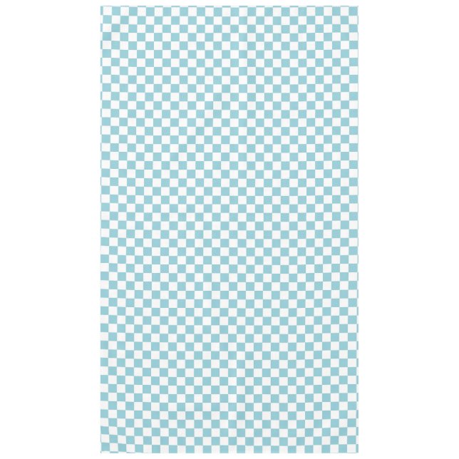 Blue and White Checkered Squares Tablecloth (Front)