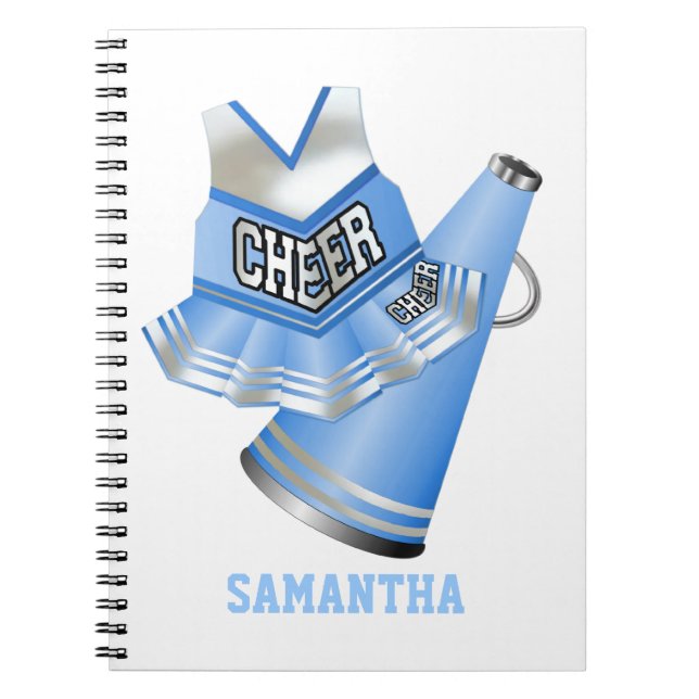 Blue and White Cheerleader Notebook (Front)