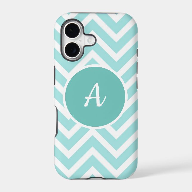 Blue and white chevron pattern Case-Mate iPhone case (Back)