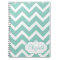 Blue and White Chevron Personalized Notebook