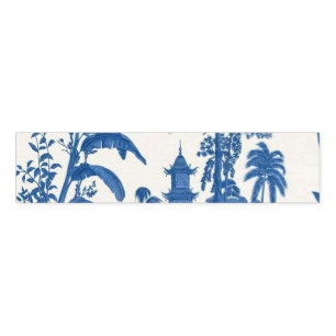 Blue and White Chinese Chinoiserie Paper Napkin Bands