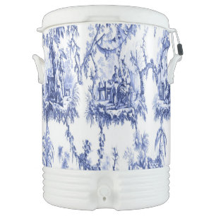 Blue and White Chinoiserie  Beverage Cooler