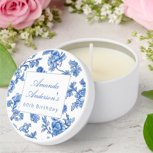 Blue and White Chinoiserie Birthday Party  Mini Candle Favors
