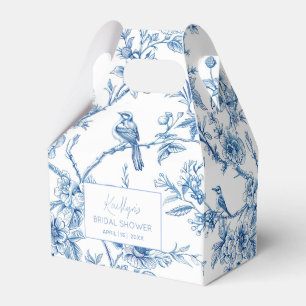 Blue and White Chinoiserie Bridal Shower Favor Boxes