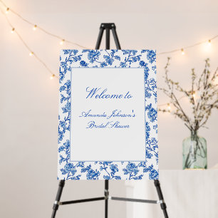 Blue and White Chinoiserie Bridal Shower  Foam Board