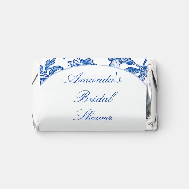 Blue and White Chinoiserie Bridal Shower  Hershey's Miniatures (Front)