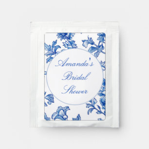 Blue and White Chinoiserie Bridal Shower  Tea Bag Drink Mix