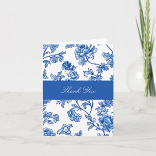 Blue and White Chinoiserie Bridal Shower  Thank You Card