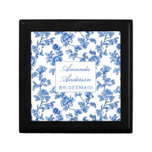 Blue and White Chinoiserie Bridesmaid Gift Box
