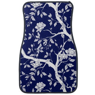 Blue and White Chinoiserie Car Floor Mat