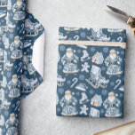 Blue and White Chinoiserie Christmas Santa Wrapping Paper<br><div class="desc">PreppyPrint.com - Celebrate Christmas in style! Add your personalized touch to this wrapping paper. Transfer this design onto the products of your choice too! Please visit my designer store,  PreppyPrint.com,  for coordinating items.</div>