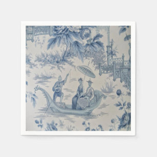 Blue and White Chinoiserie Decoupage Napkins