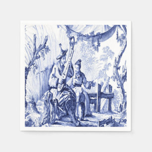 Blue and White Chinoiserie Decoupage Napkins