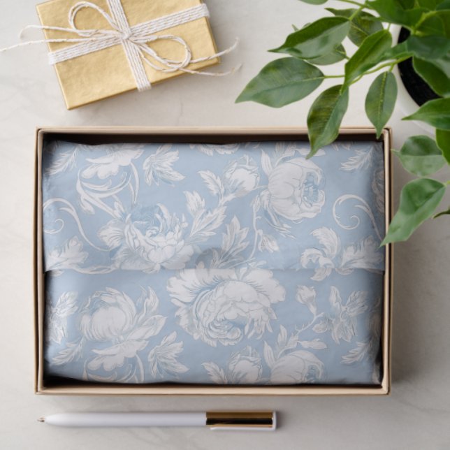 Blue and White Chinoiserie Decoupage Pattern Tissue Paper (Gift)