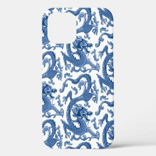 Blue and White Chinoiserie Dragon iPhone 12 Pro Case