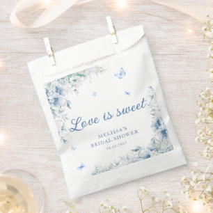 Blue and White Chinoiserie Elegant Bridal Shower Favor Bag