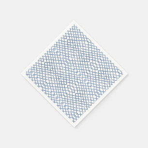 Blue and White Chinoiserie Lattice Napkins