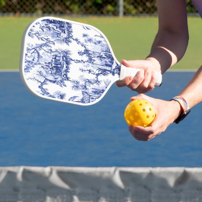 Blue and White Chinoiserie Pickleball Paddle (Insitu)